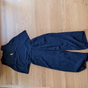 Madewell Navy Open Back Jumpsuit